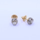 Caravanas oro 18k 2 tonos con brillantes. Caravanas oro 18k 2 tonos con brillantes.