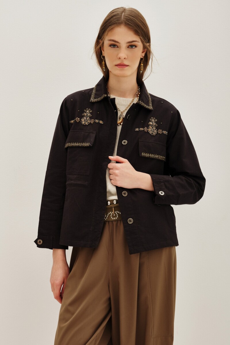 Campera Stone Iris Negro