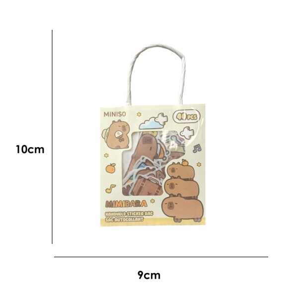 Stickers capibara 40pcs diseño 2