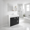 Mueble Para Baño Mgm Móveis Kit Hortencia Con Bacha Color Blanco Y Mueble Blanco/negro Mueble Para Baño Mgm Móveis Kit Hortencia Con Bacha Color Blanco Y Mueble Blanco/negro