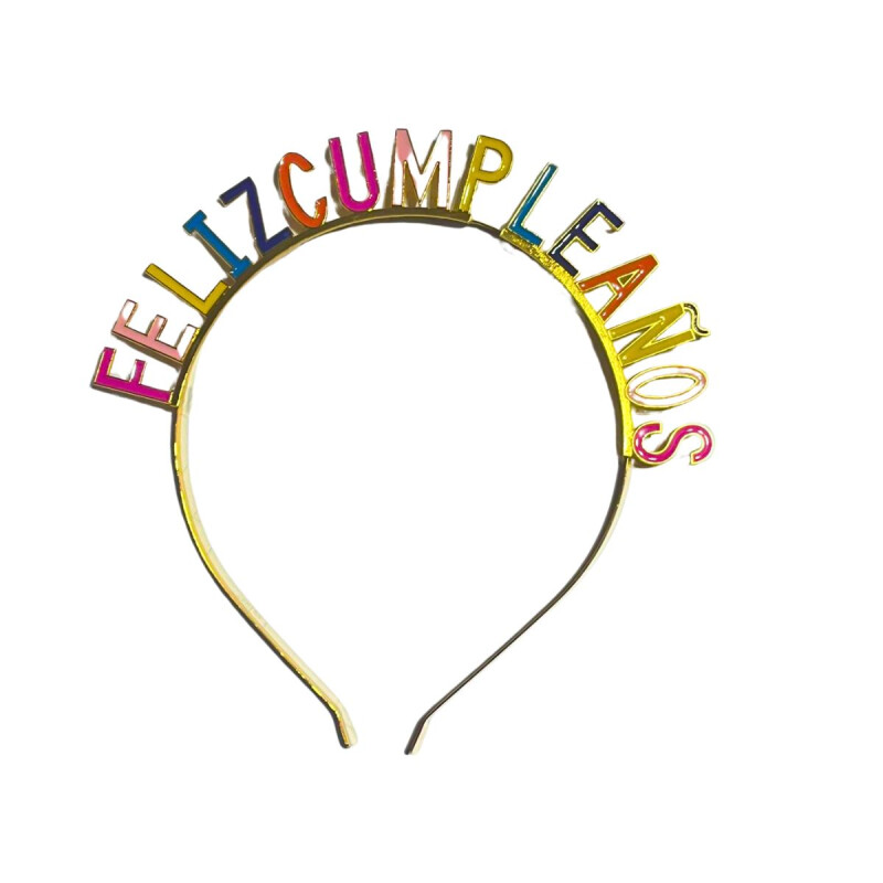 Vincha Feliz Cumpleaños Multicolor Vincha Feliz Cumpleaños Multicolor