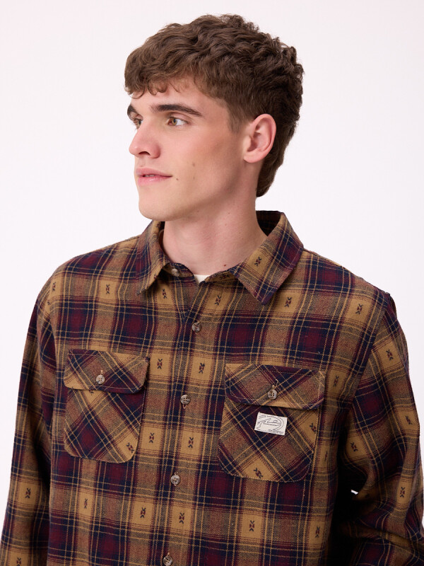 CAMISA NEVILLE RUSTY Bordeaux