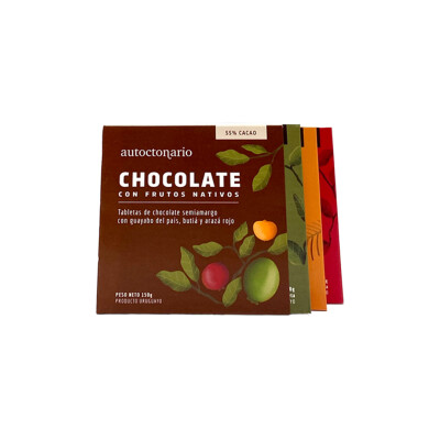 Chocolate Frutos Nativos Set x3 Tabletas Vegano Autoctonario Chocolate Frutos Nativos Set x3 Tabletas Vegano Autoctonario