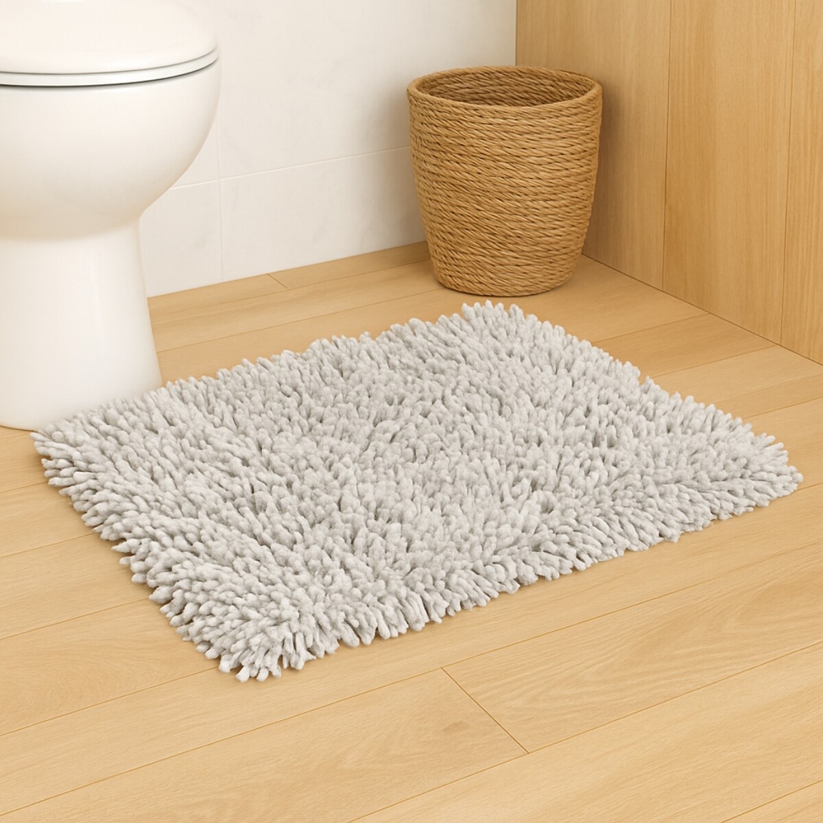 Alfombra 40x60cm Shaggy - BLANCO 