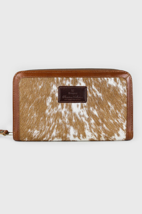 Billetera Villa Flor Pelo Pelo Camel