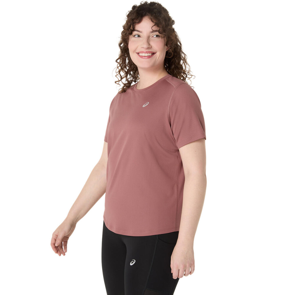 Polo Running Asics Silver SS Top Mujer Rubble Red