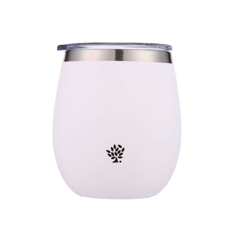 Mate Acero Inox. Con Tapa Blanco