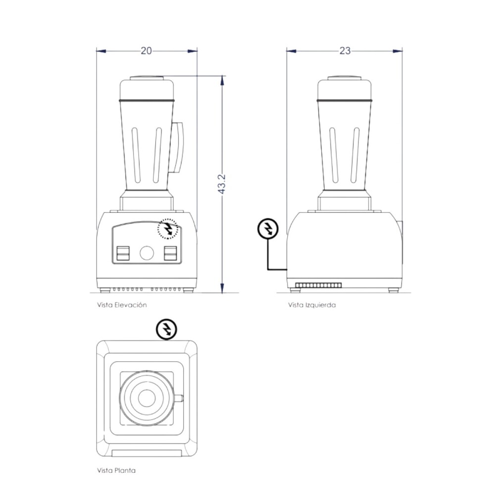 Licuadora Profesional 2 Litros Acero Inoxidable Licuadora Profesional 2 Litros Acero Inoxidable