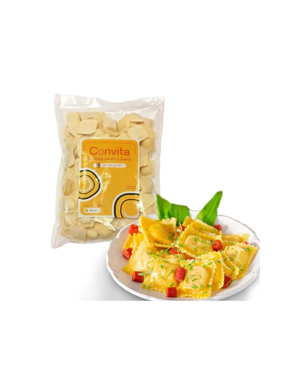 RAVIOLES DE JAMON Y QUESO 500GRS CONVITA 