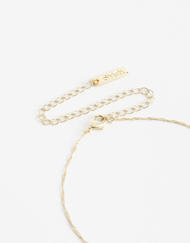 Cadena Corta con Dije Cubic zirconia Collar Con Dije Cubic Dorado - Dorado