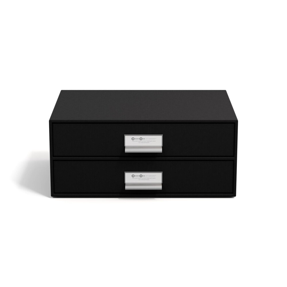ORG ESCRITORIO 2 CAJONES PAPEL NEGRO BIRGER