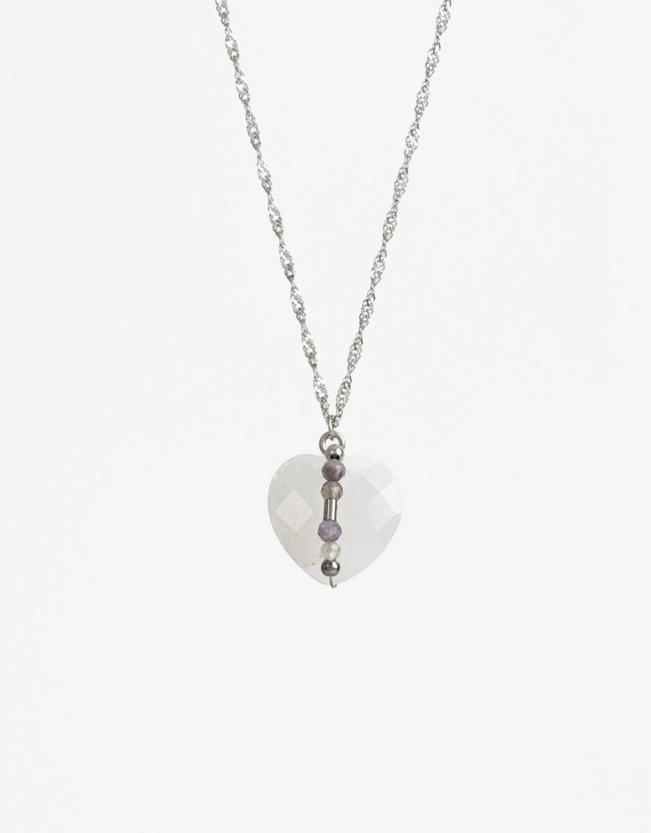 Cadena Acero Healing Rituals Cuarzo Cristal 