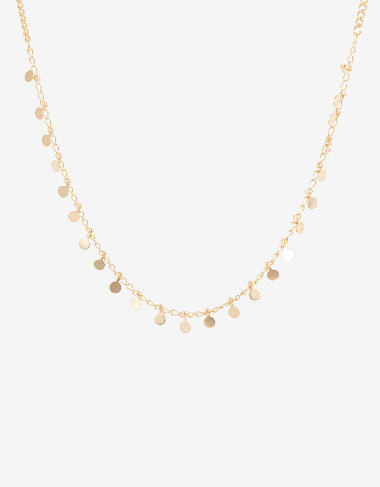 Collares Cortos Metal Collar Corto Metal Delicado - Dorado