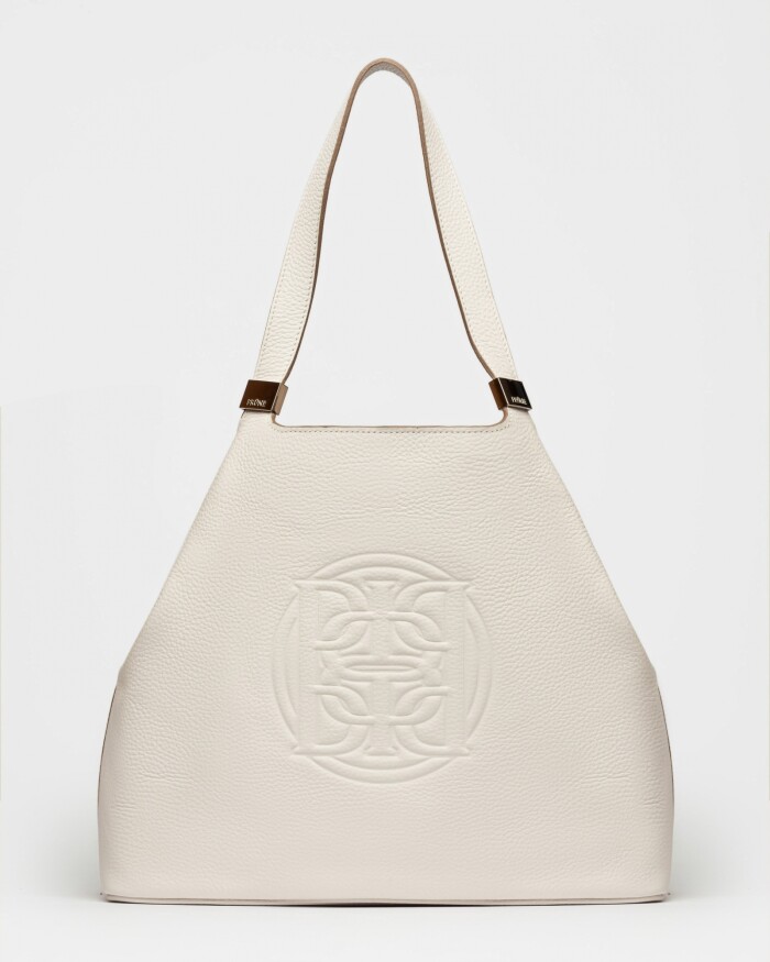 Bolso Eterial en cuero graneado Natural