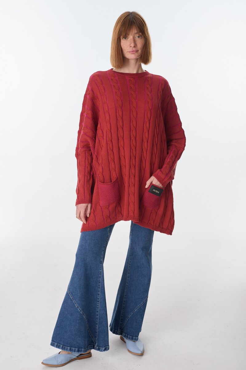 Sweater Oceano Rojo/Bordeaux