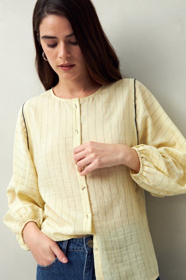 CAMISA LISANA AMARILLO PASTEL