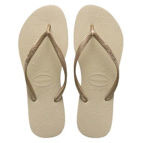 Sandalias de Mujer Havaianas Havaiana SLIM Beige Arena - Dorado