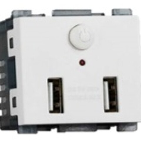 TOMA CARGADOR USB 2X2,1A ATENEA BLANCO TOMA CARGADOR USB 2X2,1A ATENEA BLANCO