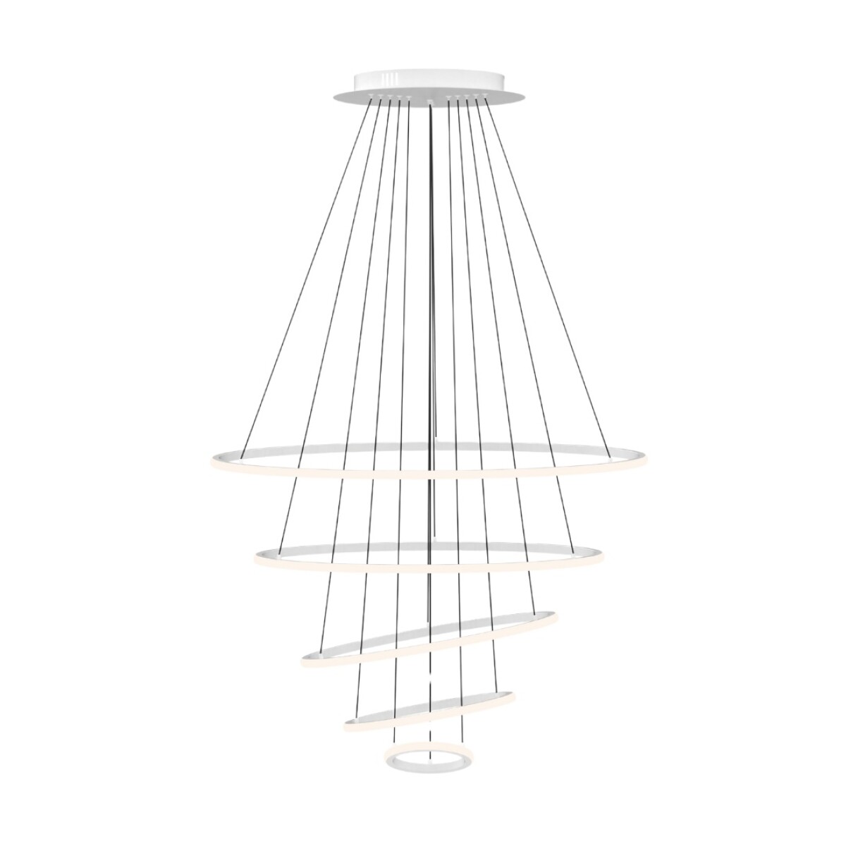 COLGANTE LED 80W ANILLOS 3000K BLANCO 20+40+60+80+100CM 