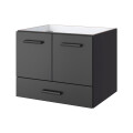 MUEBLE BAÑO MODELO MANACA NEGRO SIN TAPA - 60 CM Mueble Baño Modelo Manaca Negro Sin Tapa - 60 Cm