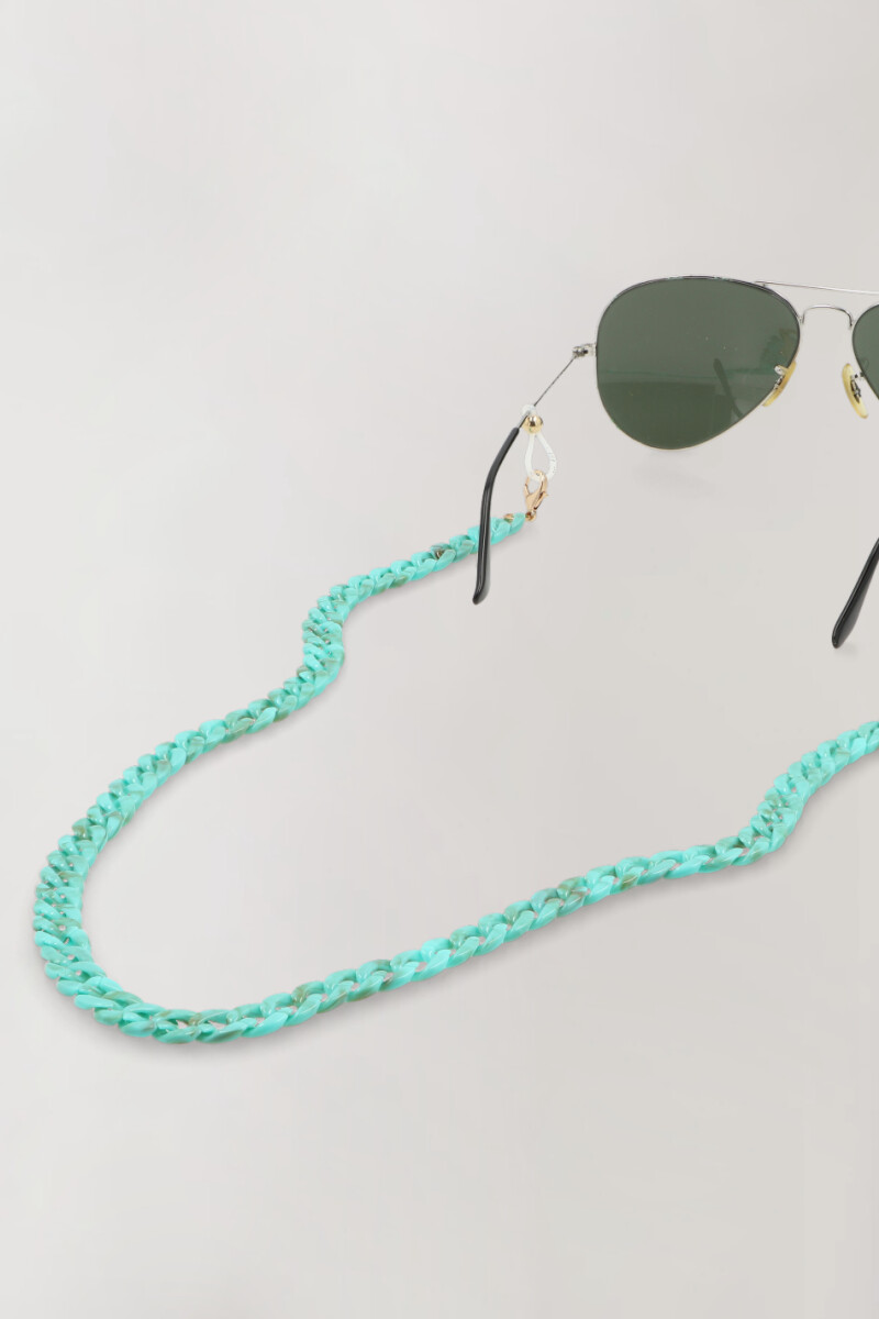 Cadena para lentes y tapa bocas Verde jade