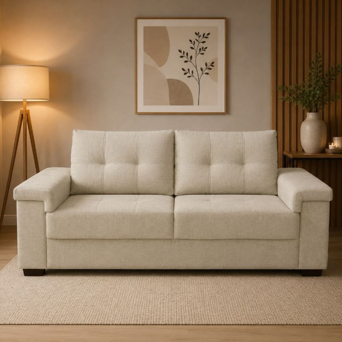 Sofá Amsterdam 3 Cuerpos Beige 