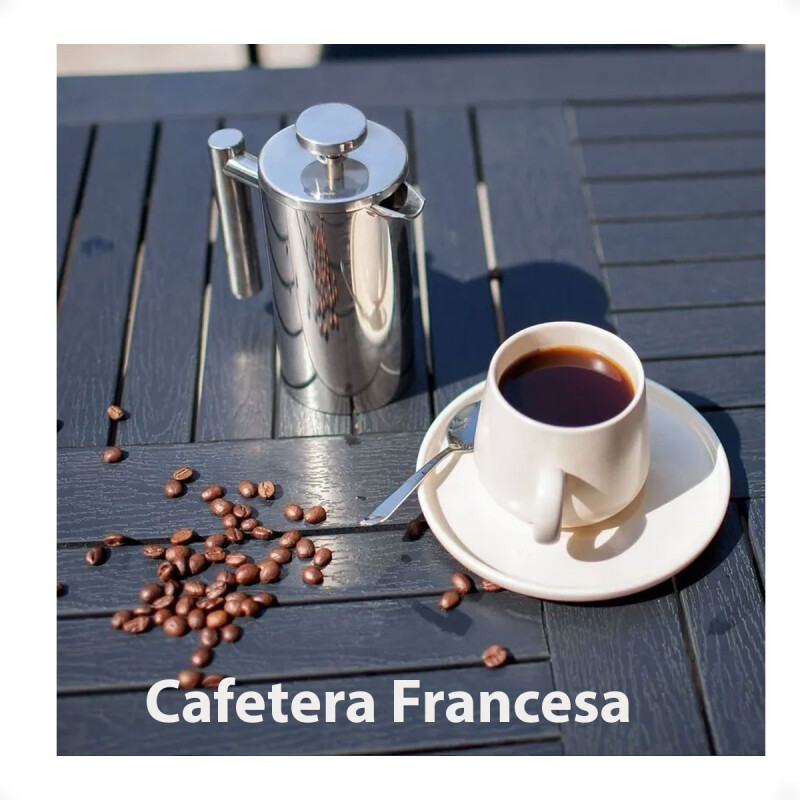 Cafetera de Prensa Francesa de Acero Inoxidable de 1L Cafetera de Prensa Francesa de Acero Inoxidable de 1L