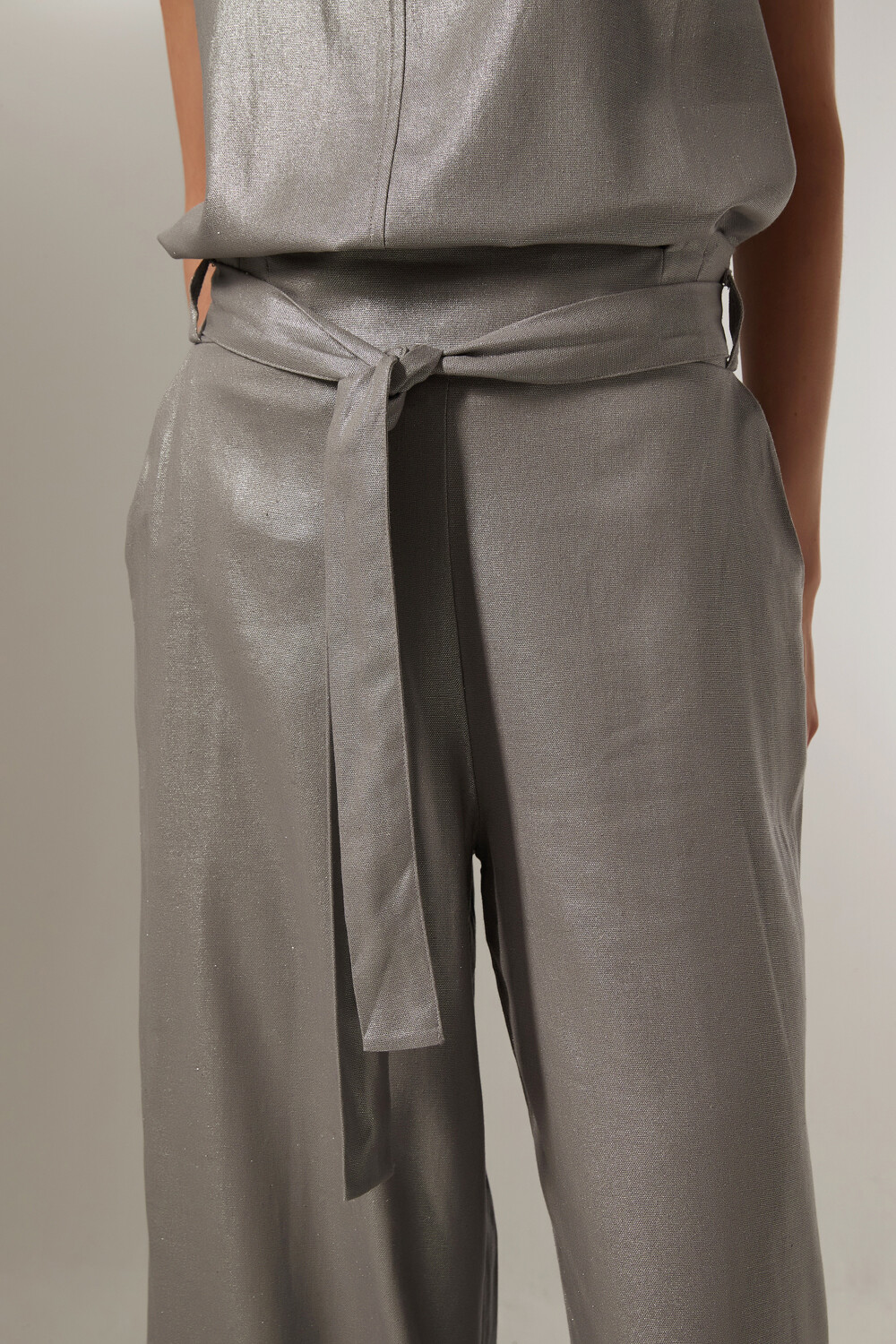 Pantalon Conigli Plateado
