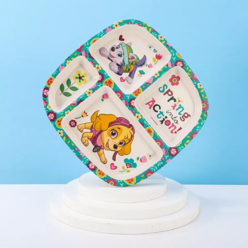 Plato Bamboo C/Repart P Fem Paw Patrol BAZAR BAMBOO PLATO C/REPART PAW P FEM