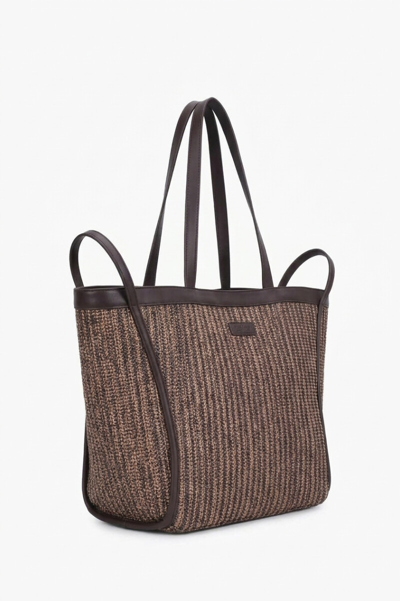 Bolso rafia chocolate