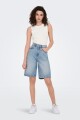 Short Hope Denim Tiro Extra Alto Light Blue Denim