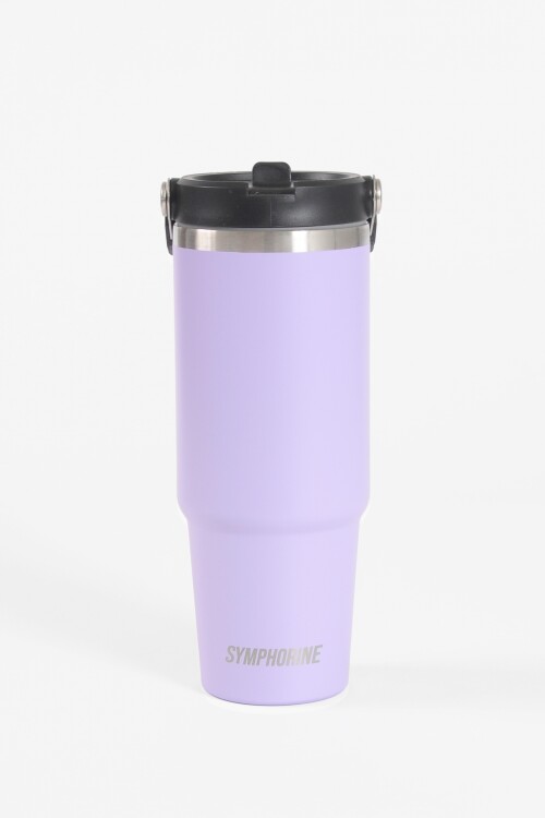 Mug vaso térmico grande acero lila