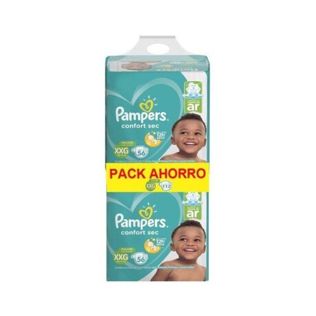 Pack X 112 Pañales Pampers Confort Sec Xxg 001