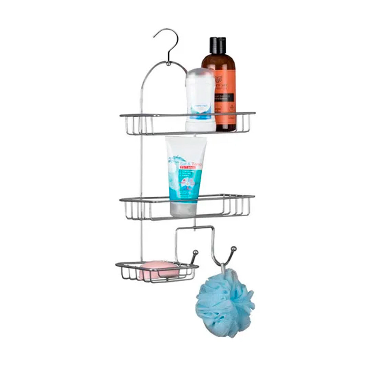 Organizador De Ducha Metálico Práctico Elegante - Plateado 
