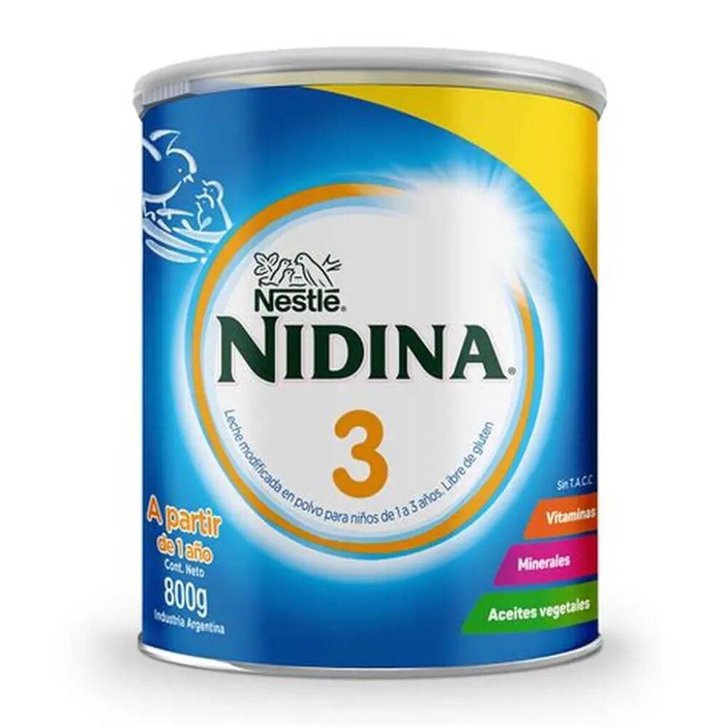 Leche en Polvo Nidina Bebé 3 - Lata de 800 gr