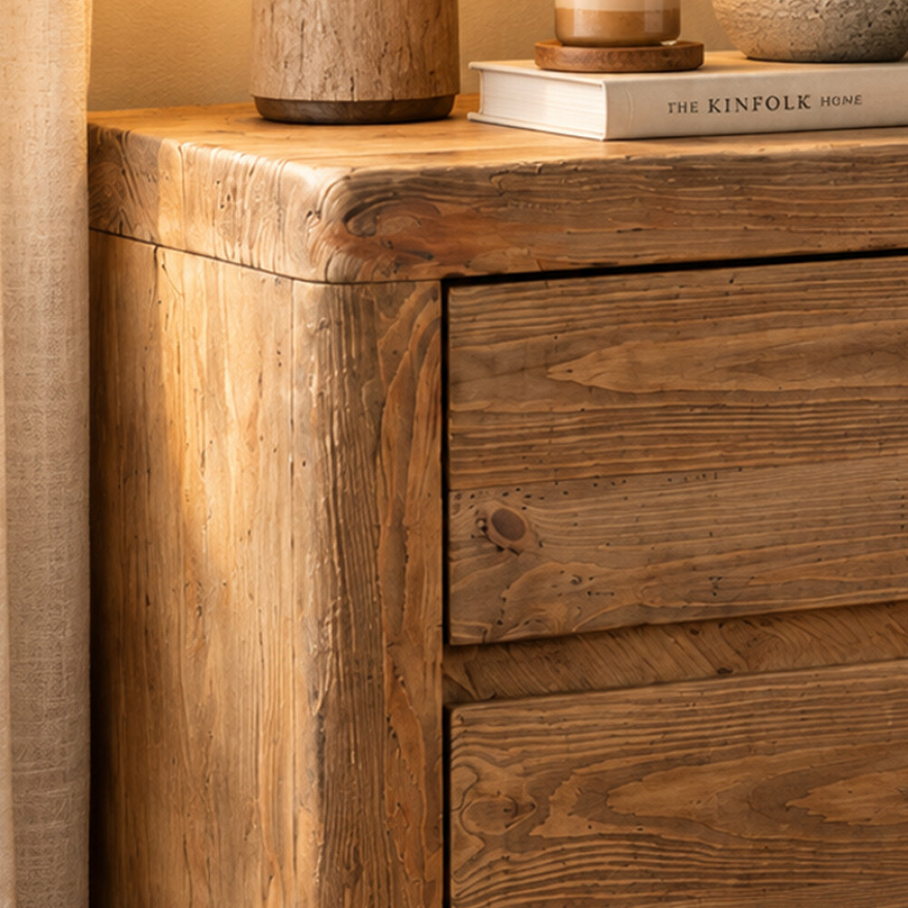 MESA DE LUZ 2 CAJONES MADERA MACIZA - LÍNEA RÚSTICA MESA DE LUZ 2 CAJONES MADERA MACIZA - LÍNEA RÚSTICA