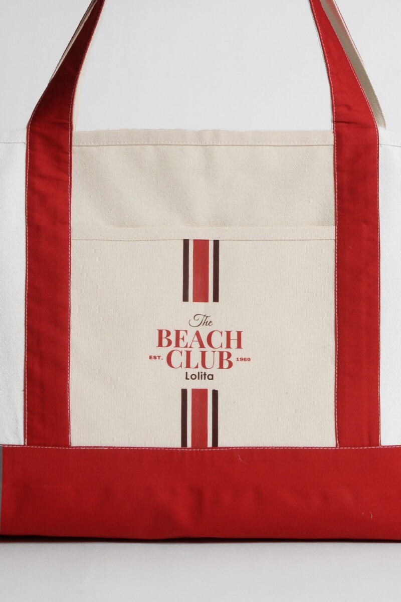 Totebag The Beach Club rojo