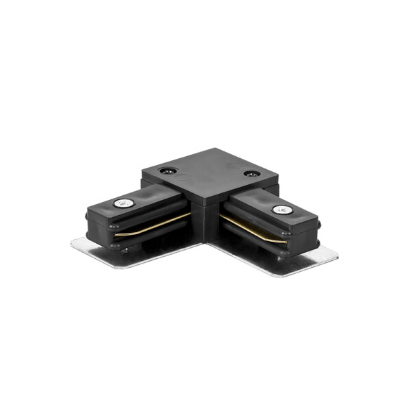 Conector tipo "L" para riel negro MN1005