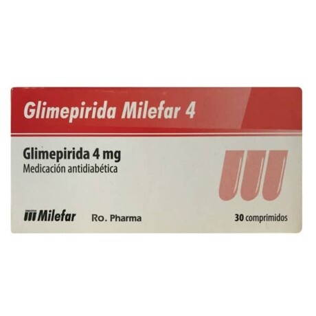 Glimepirida Milefar 4mg 30 Comprimidos Glimepirida Milefar 4mg 30 Comprimidos