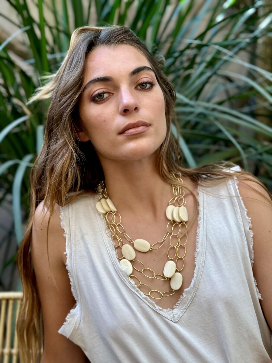 COLLAR TEODORA II - DORADO - CRUDO 