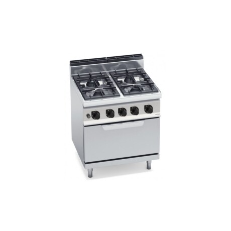 Cocina de 4 Fuegos con Horno a Gas GN 2/1 Cocina de 4 Fuegos con Horno a Gas GN 2/1
