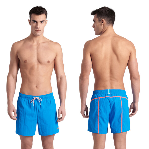 Bermuda Short Largo De Baño Playa Deportivo Para Hombre - Men's Arena Pro_File Beach L-Short Azul