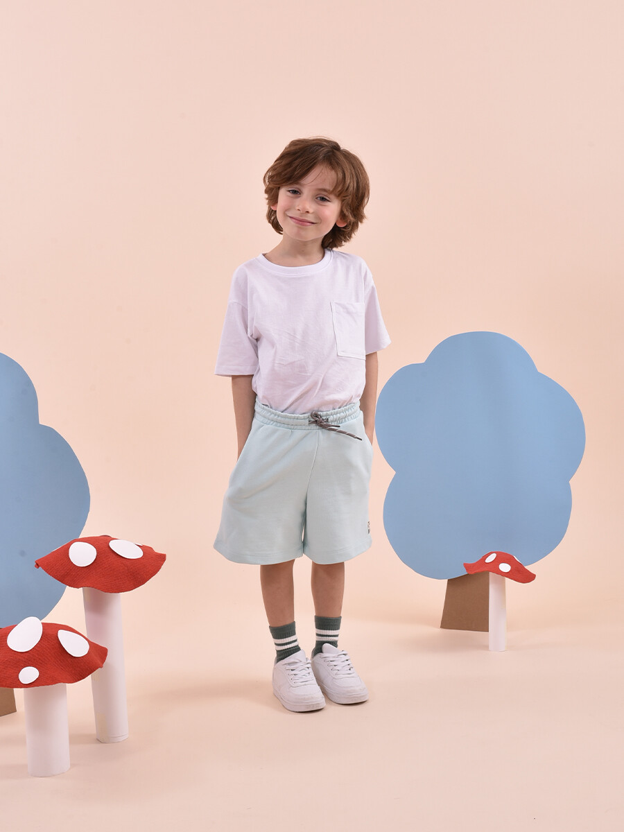 BERMUDA CAMILO BOY - AQUA 