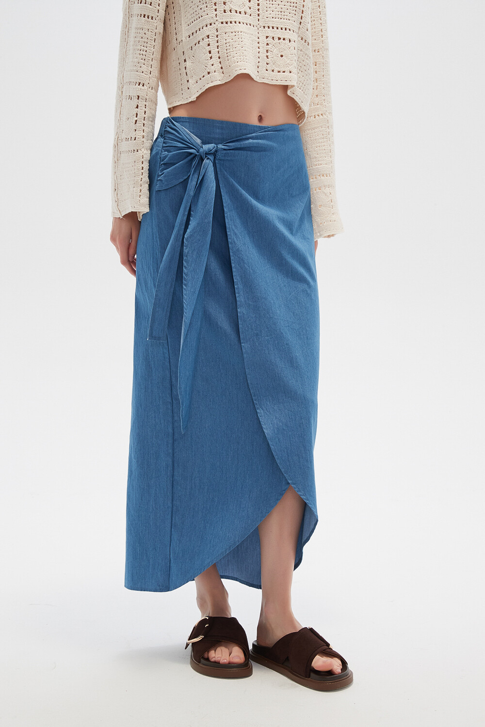 Falda Espir Azul Claro