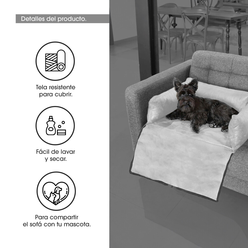 Cama mascotas Tipo mat, protector de muebles bordes acolchados Cama mascotas Tipo mat, protector de muebles bordes acolchados