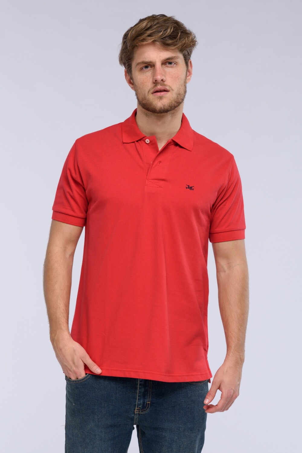 POLO PIQUE LISA Rojo Oscuro