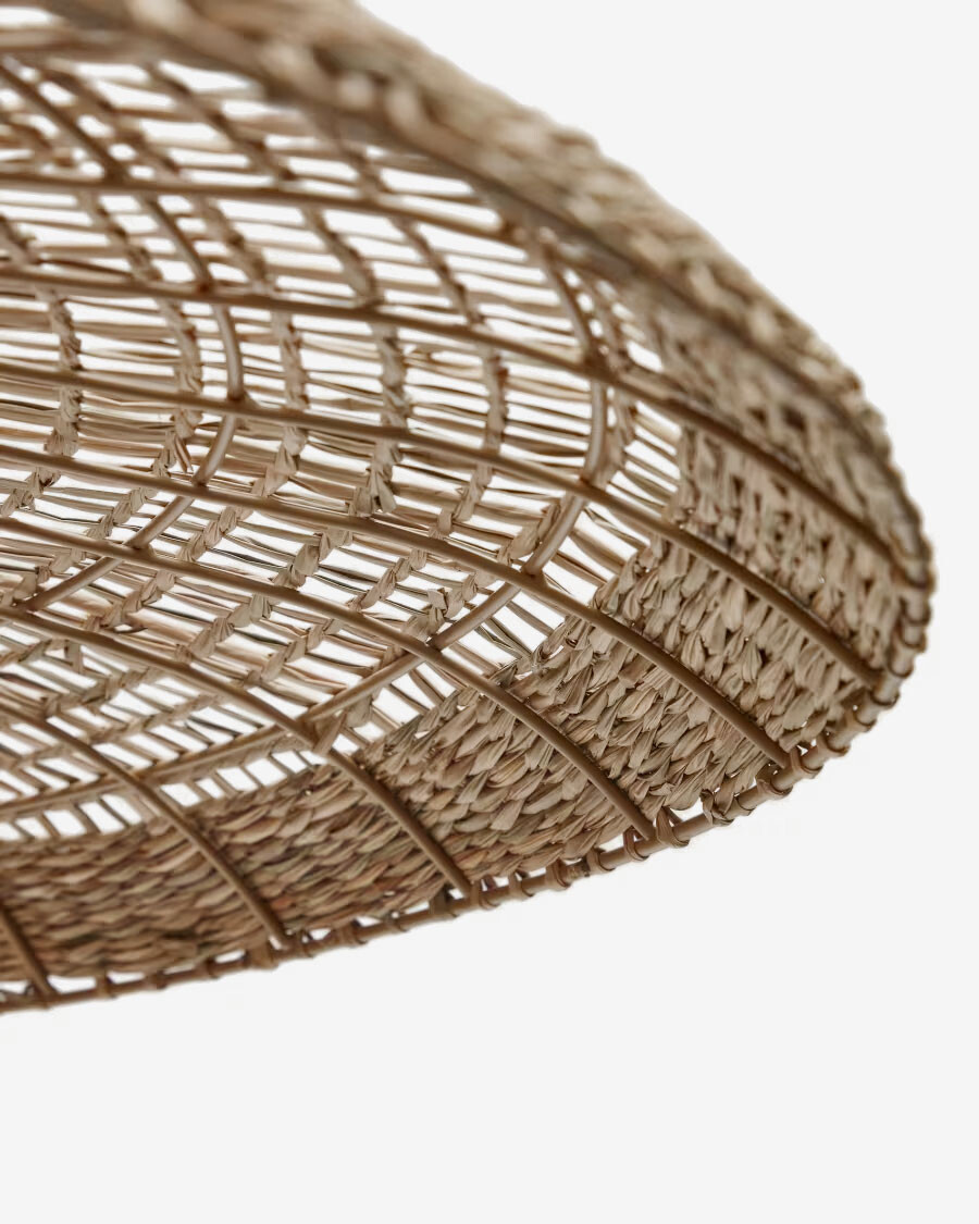Pantalla para lámpara de techo Cruilles de fibras naturales con acabado natural Ø 100 cm Pantalla para lámpara de techo Cruilles de fibras naturales con acabado natural Ø 100 cm