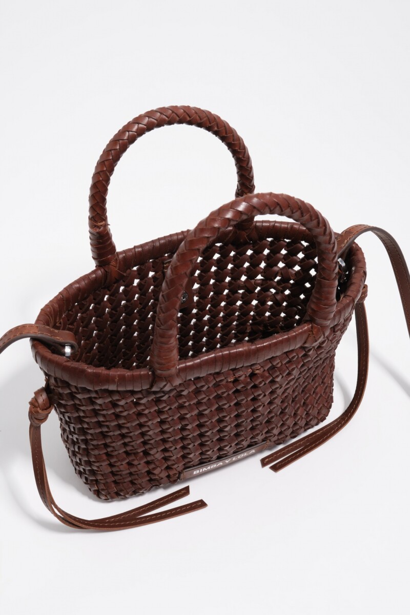 BOLSO MINI TRENZADA Marron