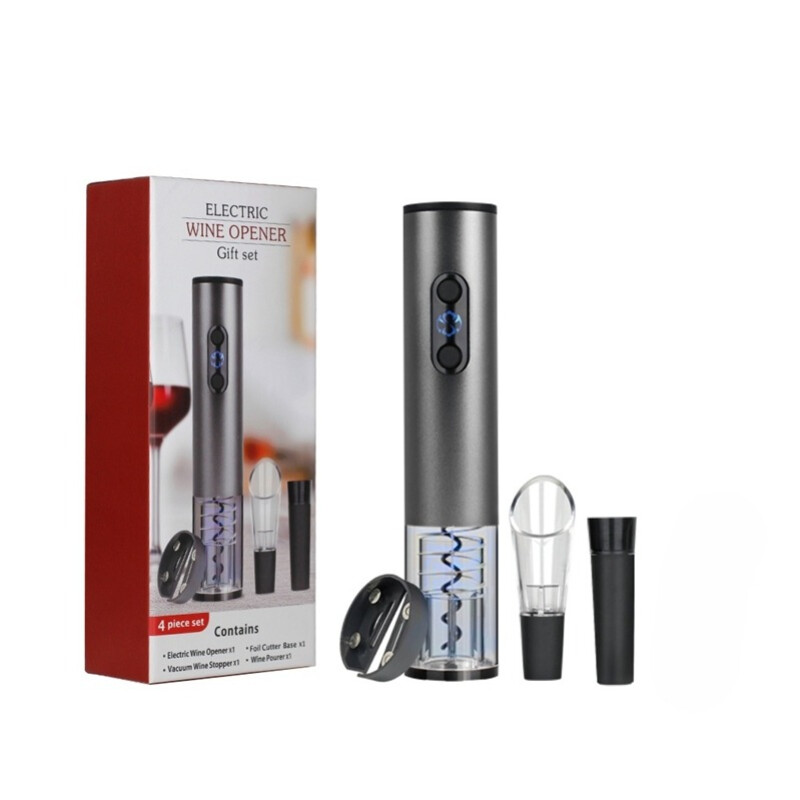 Set de Vino con Sacacorchos Eléctrico a Pilas y 3 Accesorios Grande Set de Vino con Sacacorchos Eléctrico a Pilas y 3 Accesorios Grande