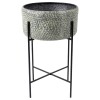 PORTA MACETERO METAL VERDE C/BASE GDE Unica